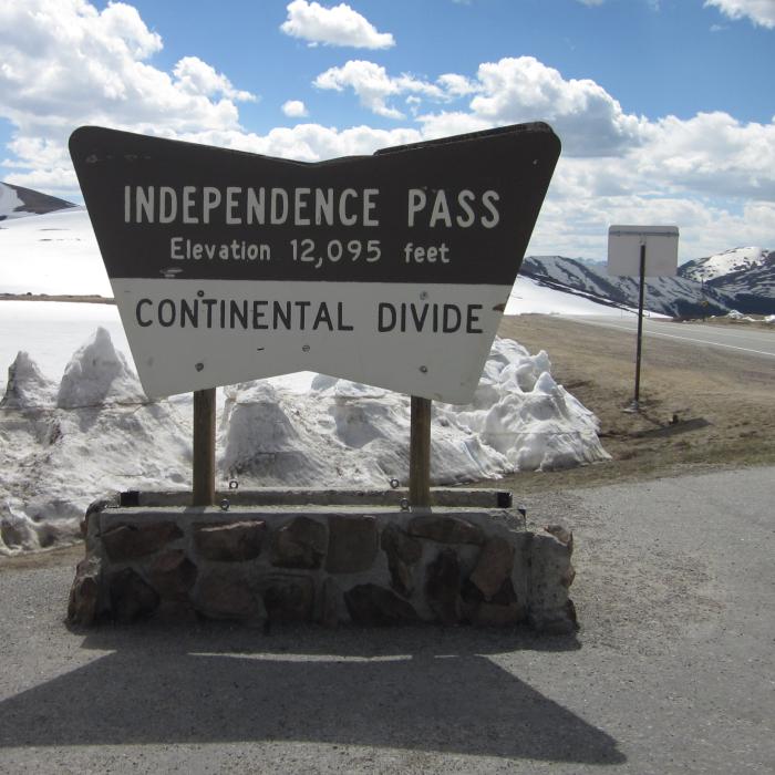 Independence Pass Sign Colorado